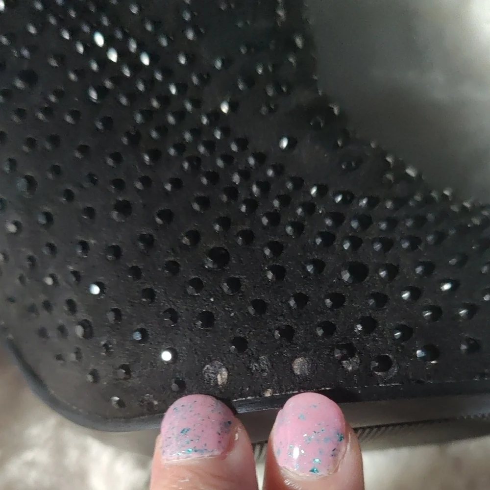 Summer Rio Sparkling Black Heeled Boots Runs Full Size Small - Picture 4 of 7